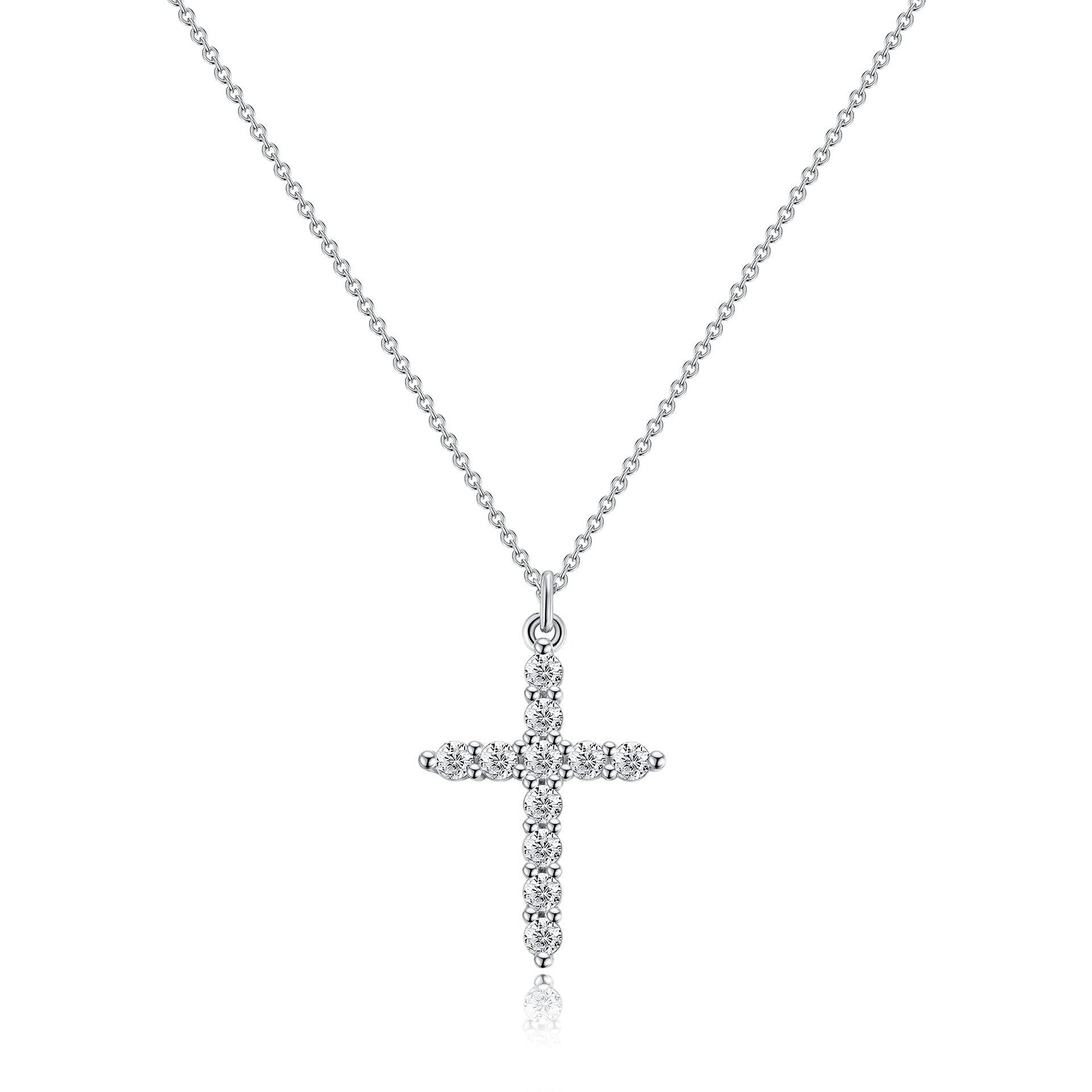 Crowned Cross Rotating Pendant Necklace